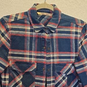 Blue and Red Plaid Shirt